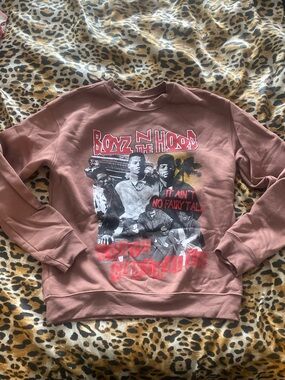 Cool Retro Boys N The Hood Graphic Sweatshirt